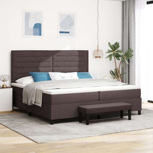  Vzmetnica s &amp;scaron;katlo in klopjo temno siva 200x200 cm tkanina, (22083143) Slike