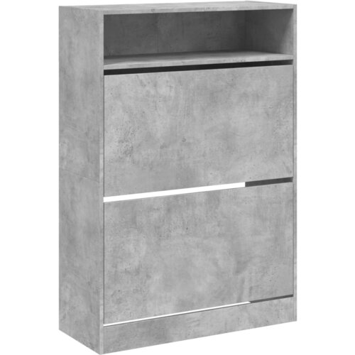 Maison Chic Omarice za obutev - Kopa za čevlje z 2 predaloma betonsko siva 80x34x116 cm, (21778306) Slike
