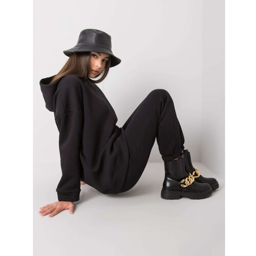 Fashion Hunters Black tracksuit set with pants Slike