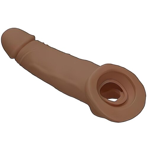 REALROCK Penis Sleeve 9 - ovoj za penis (21,5 cm) - temno naraven Slike