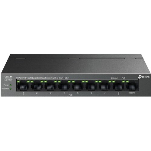 Lan Switch TP-LINK LS109P 8 PoE 10/100/1000Mbps Slike