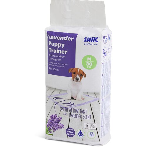 Savic Puppy Trainer za&scaron;čitne blazinice z vonjem sivke - M: D 45 x &Scaron; 30 cm, 30 kosov Cijene