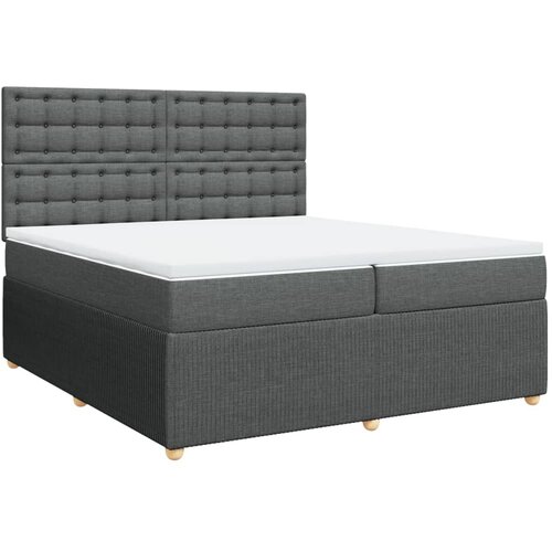 Maison Chic Box spring postelja - Vzmetna postelja z vzmetnico temno siva 200x200 cm blago SL5147, (21901387) Cene