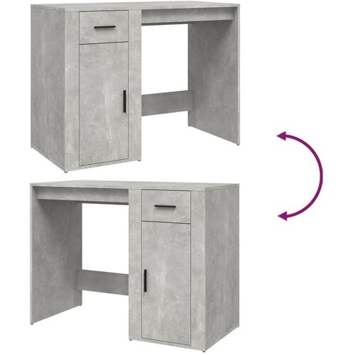  Radni stol boja betona 100 x 49 x 75 cm od konstruiranog drva Slike