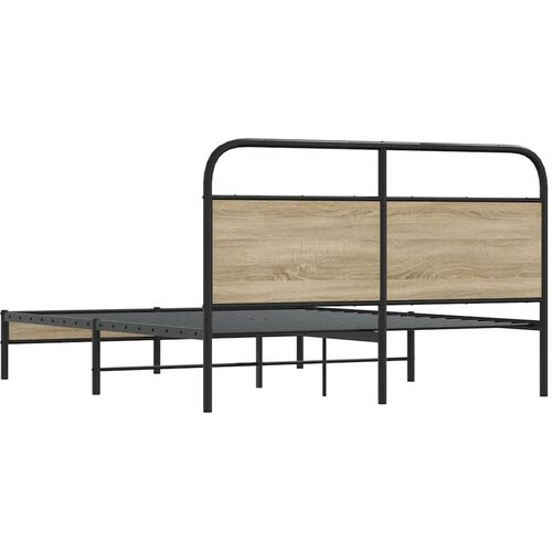 VidaXL Okvir kreveta bez madraca dimljena boja hrasta 160x200cm drveni Slike