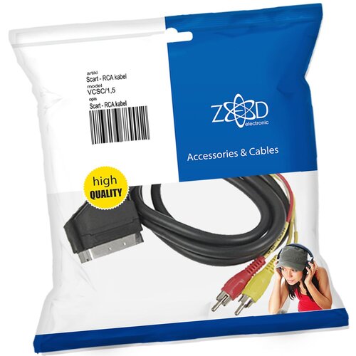 Zed Electronic Scart – RCA (činč) kabl sa prekidačem, 1.5 met – VCSC/1,5 Cijene