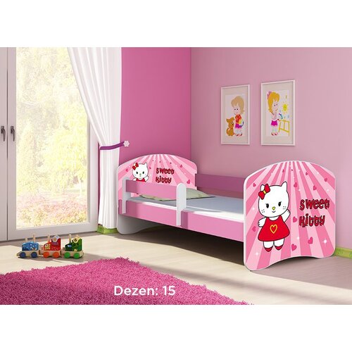 ACMA dečiji krevet II 140x70 + dušek 6 cm PINK15 Slike