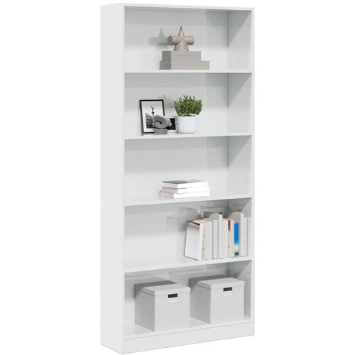 vidaXL Regal za knjige sjajni bijeli 80x24x176 cm konstruirano drvo Cijene