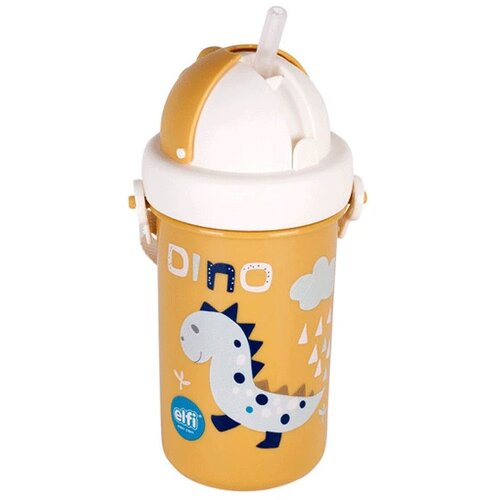 Elfi &amp;scaron;olja sa slamčicom fantasy dinosaur žuta, 360ml Slike