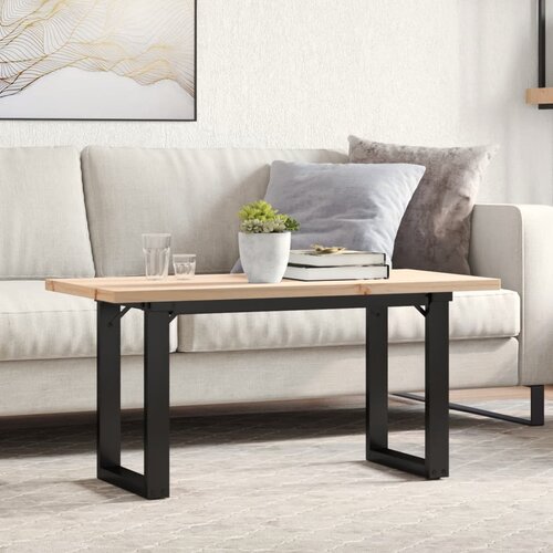 vidaXL Stolić za kavu O-oblika 90x40x45 5 cm od borovine i željeza Cijene