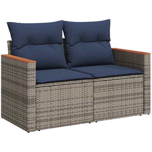  Set sofe 7 kom. Siva i tamnoplava 123 x 62 x 69 cm Slike