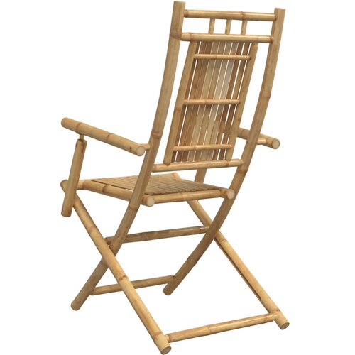  Sklopive vrtne stolice 8 kom 53 x 66 x 99 cm od bambusa Slike