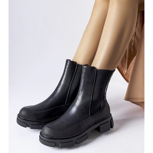 Gemre Black ankle boots with elastic upper Faisal Slike