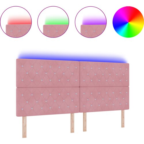  LED uzglavlje Ružičasto 100 cm Bar&amp;scaron;un Slike