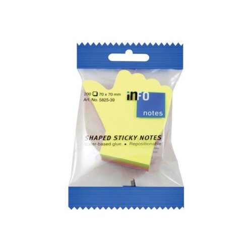 INFO NOTES 5825 Samolepljivi listići ruka 70x70mm 200L -39 ( E496 ) Cene