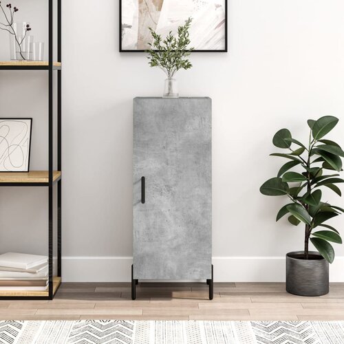 VidaXL Komoda siva boja betona 34 5x34x90 cm od konstruiranog drva Slike