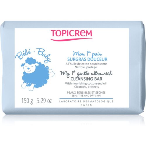 Topicrem BABY My 1st Gentle Ultra-Rich Cleansing Bar nježni sapun za bebe i djecu 150 g Slike