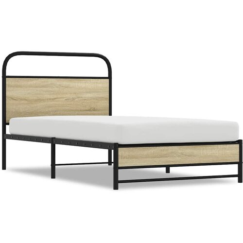 vidaXL Posteljni okvir brez vzmetnice 90x200 cm sonoma hrast inž. les, (21607813) Cene