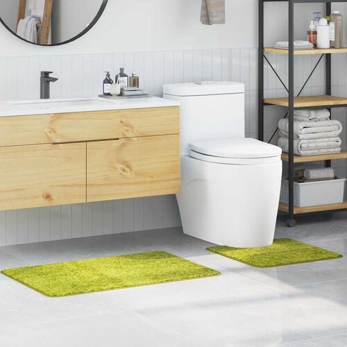 Set prostirki za kupatilo s protukliznom podlogom 2 pcs Zelena Cijene