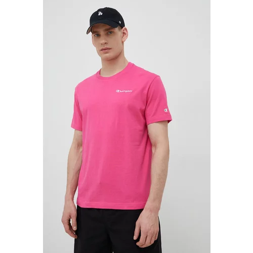Champion Pamučna majica boja: ružičasta, glatki model