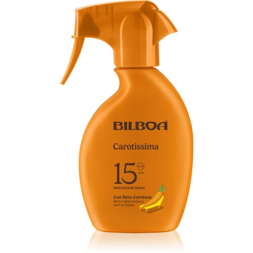 Bilboa Carotissima Trigger sprej za sunčanje s beta karotenom SPF 15 250 ml Slike