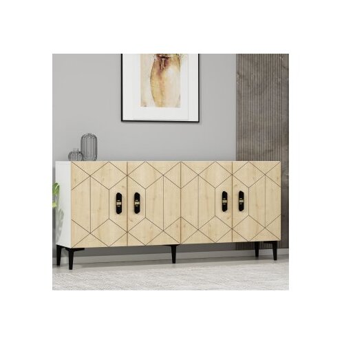 Hanah home komoda cross KB150 white sapphire oak Slike