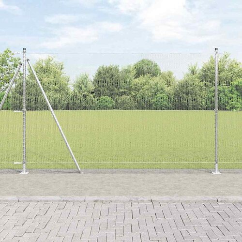  Heksagonalna ograda s betonskom osnovom 25 x 1,4 m Srebrna Cijene