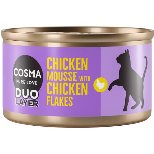 Cosma DUO Layer 24 x 70 g - Pileći mousse s komadićima piletine Slike