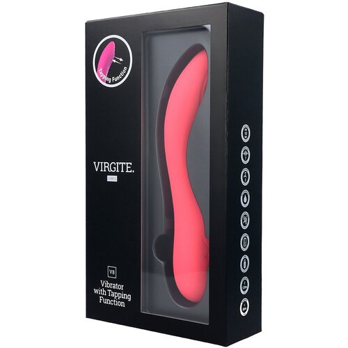 Virgite Essentials Vibrator Virgite With Tapping Function V8 Pink Slike