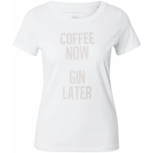 EINSTEIN & NEWTON Majica 'Gin' svetlo rjava / bela