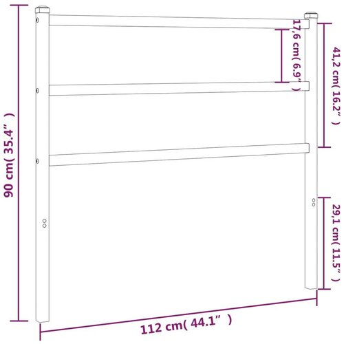  Metalno uzglavlje bijelo 107 cm Slike