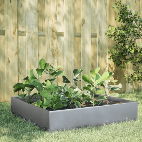 vidaXL Povišena vrtna gredica 100x100x33,5 cm pocinčani čelik Cijene