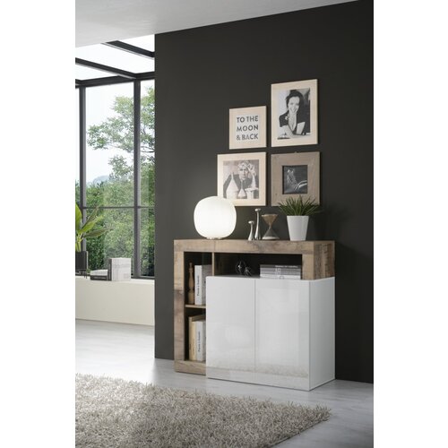 LC Mobili Elegantna bijela komoda s 2 vrata HAMBURG 209030-02P Slike
