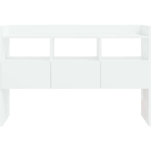VidaXL Komoda visok sijaj bela 105x30x70 cm iverna plo&amp;scaron;ča Slike