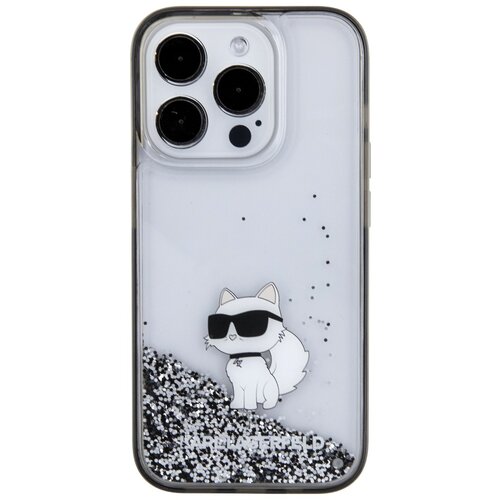 Karl Lagerfeld zaščitni ovitek Liquid Glitter Choupette Silver , Iphone 15 Pro Max, (21145452) Cene