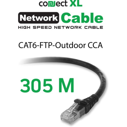 Connect Xl Mrežni FTP kabl, CAT6, CCA, Outdoor &ndash; Cat6 FTP Outdoor CCA (black) Cijene