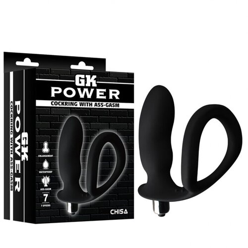  Prsten za penis Cockring With Ass, 12.7cm, Crni Slike