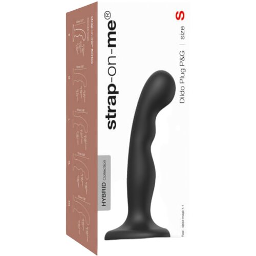 Strap-On-Me P&amp;amp;G S - ukrivljen dildo z nogami (črn) Slike