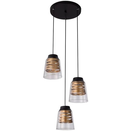 Candellux Lighting Crna visilica sa staklenim sjenilom Fresno - Cijene
