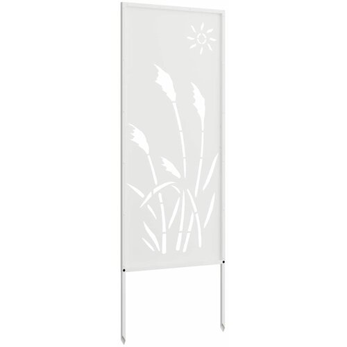  Privatnost u vrtu Bijelo 50 x 140 cm Hladno valjana čelična Slike
