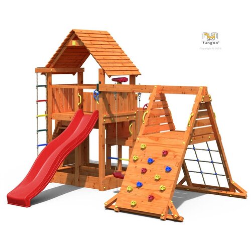 Fungoo Set BIG LEADER SPIDER RED - drveno dječje igrali&amp;scaron;te Slike