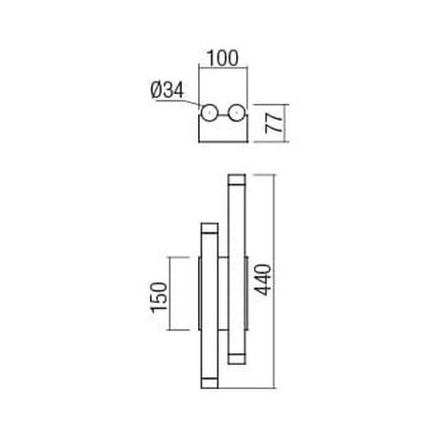  Redo 01-2035 - LED zidno svetilo MADISON 4xLED/4W/230V crno Slike