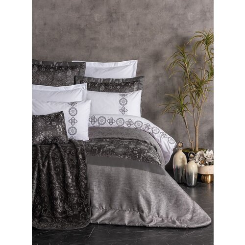 Aberto Design set posteljine Valeria, Antracit-beli Slike