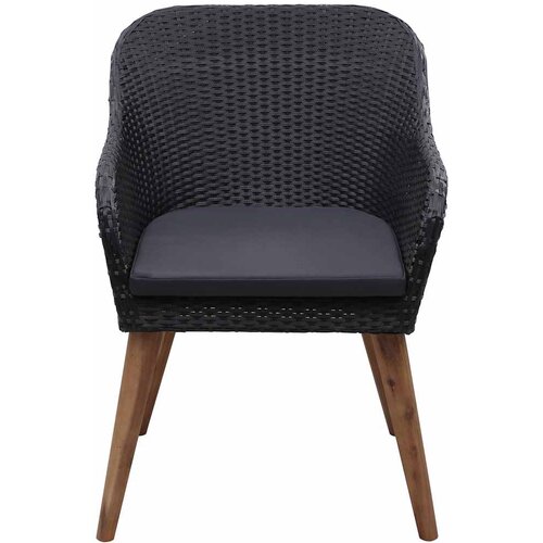  7-dijelni vrtni blagovaonski set crni Slike