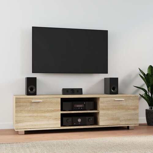 VidaXL TV omarica sonoma hrast 140x40,5x35 cm inženirski les Slike