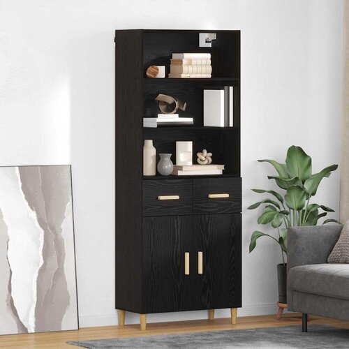  Highboard Crni hrast 69,5 x 32,5 x 180 cm Konstruirano drvo Cene