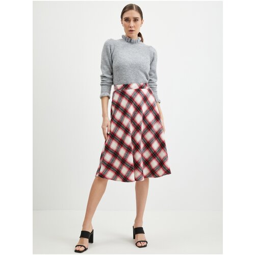 Orsay Red Checkered Skirt - Ladies Cijene