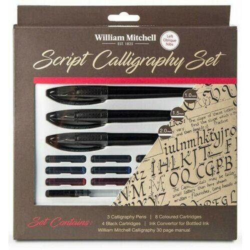 William Mitchell Calligraphy Set nalivnikov Art Pen Script - ravno prirezane konice, (22005716) Slike