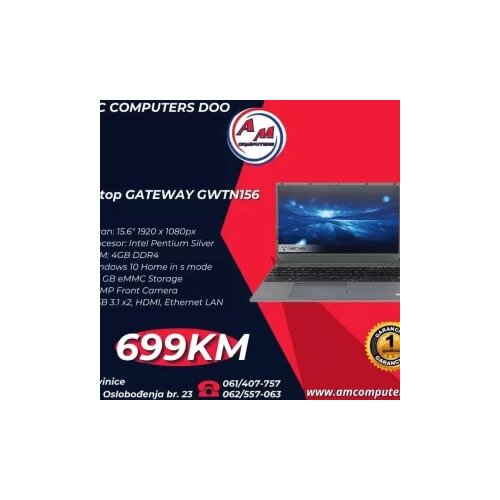  Laptop Gateway 15.6” GWTN156 Cijene