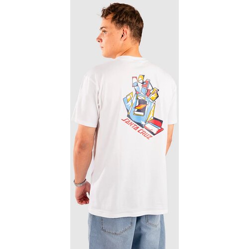 Santa Cruz Screaming Scratched Hand Chest T-shirt white Cene
